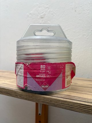 Broca diamantada rubi 80mm