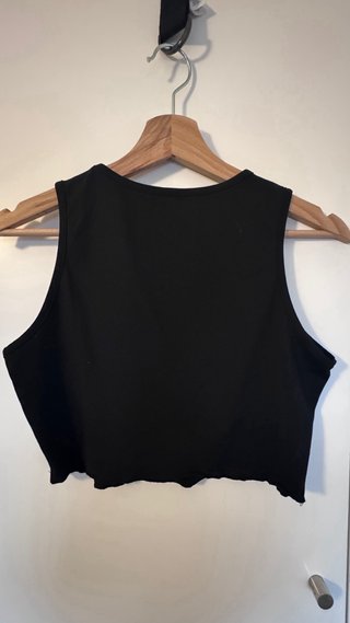 Top negro S con estampado sol y luna