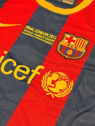 S M L Xl Camiseta FC Barcelona 09/10 Iniesta/Messi