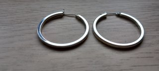Pendientes Aro  Plateados