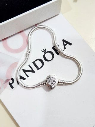 Pulsera Pandora Cadena Serpiente Cierre Coronada