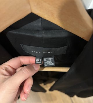 Blazer Lana Zara Negro Talla 34