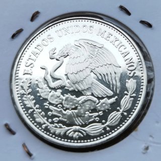 Preciosos 50 pesos plata BU México Mundial86