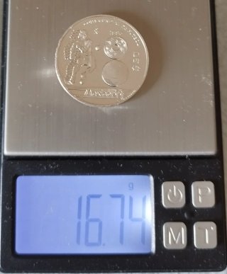 Preciosos 50 pesos plata BU México Mundial86