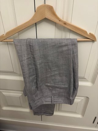 Blazer Zara Lino Gris Talla M