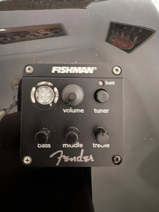 Fender CD60CE Negra Guitarra Acústica