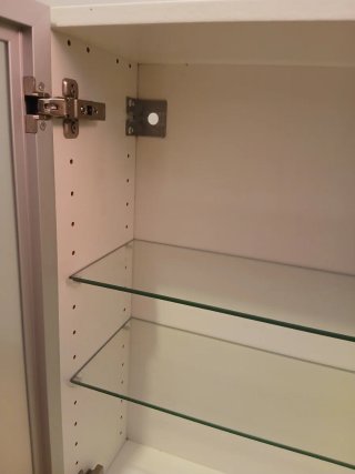 Armario baño cristal y metal