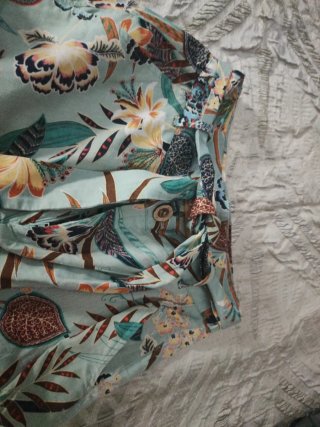 Pantalón ancho estampado mujer