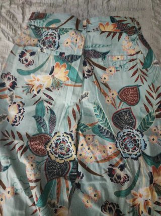 Pantalón ancho estampado mujer