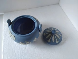 Zuccheriera Wedgwood Jasperware Blu