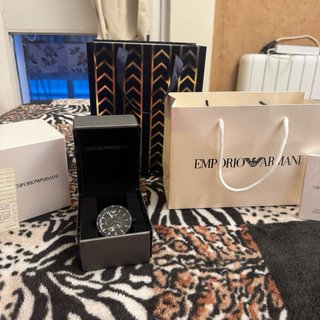 Reloj Emporio Armani Negro y Plateado