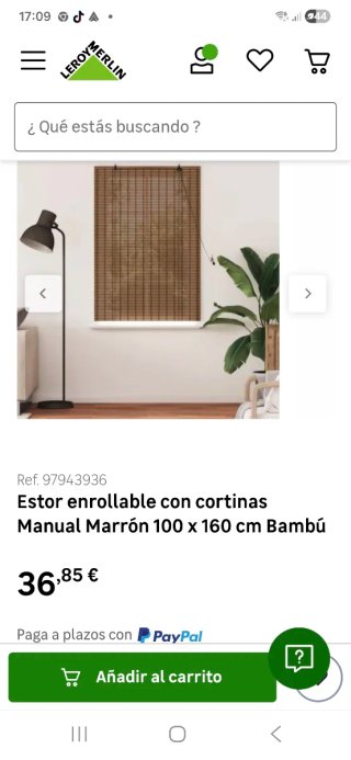 Dos Cortinas de bambú y madera, precio 20€X unidad