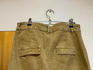 Pantalón ancho ocre mujer talla 38