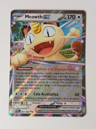 Carta Pokémon Meowth EX 062/088