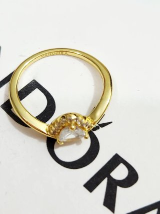 Anillo Pandora Corazón Ondulado Talla 56