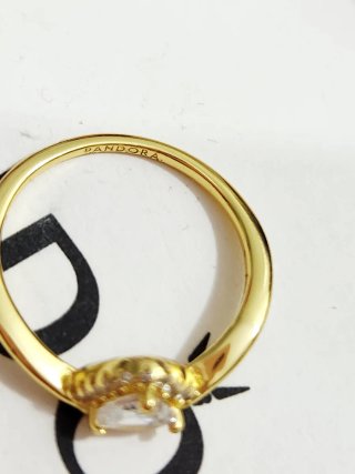 Anillo Pandora Corazón Ondulado Talla 56