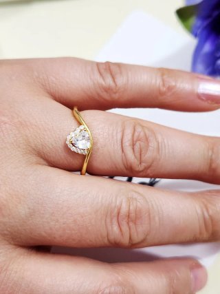 Anillo Pandora Corazón Ondulado Talla 56