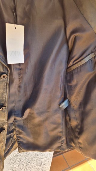 Chaqueta de piel Zara Talla L