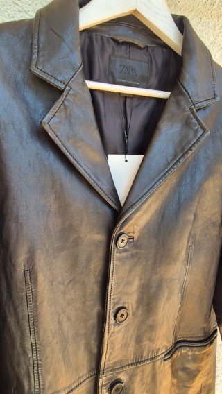 Chaqueta de piel Zara Talla L