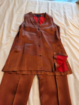 Traje pantalón y chaleco mujer