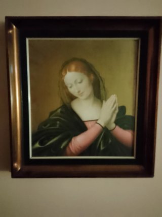 Cuadro religioso Virgen María antiguo