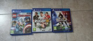 3 Juegos PS4: Lego Avengers, Rugby 18, Rugby 2