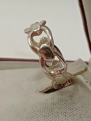 Anello fascia vintage argento 925 maglie grumetta