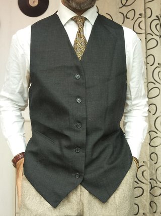 Gilet Panciotto uomo Splendid Italy grigio lana 50