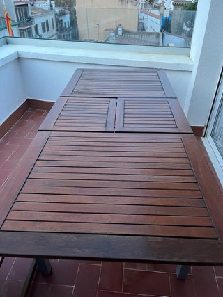 Mesa de exterior extensible madera 150-200cm