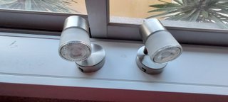 Conjunto de 2 apliques modernos metal e vidro