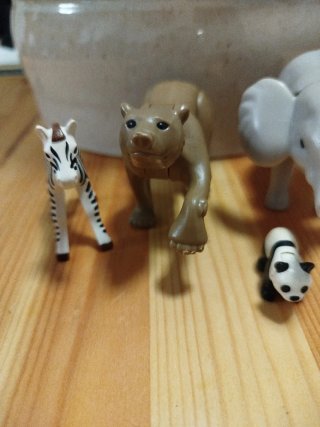 Playmobil Animales (Elefante, Oso, Cebra, Panda)