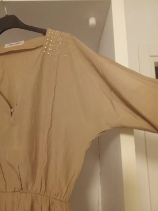 Mini abito o maglia lunga beige