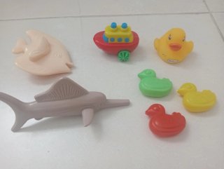 0,50€Lote 7 Juguetes Baño Peces y Patos