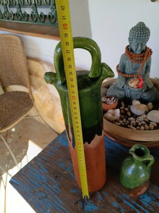 Conjunto botijo y jarritas cerámica