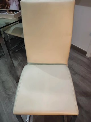 Mesa Comedor Cristal 6 Sillas Cromadas
