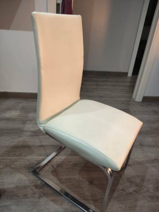 Mesa Comedor Cristal 6 Sillas Cromadas