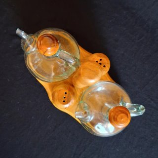 Set Vintage Olio Aceto Sale Pepe Made in Italy
