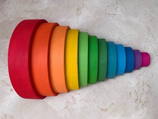 Arcoíris de madera Waldorf grande, marca Tuquinos
