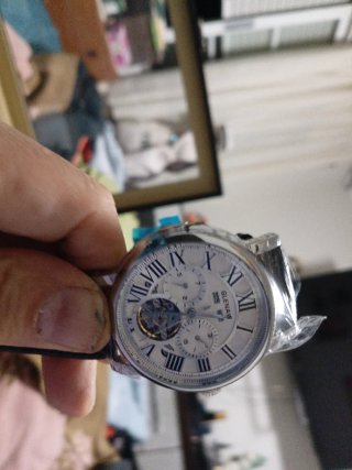 Reloj GLENAW Lujo Diseño Plata Blanco Nuevo