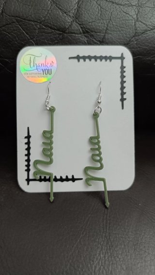 Pendientes impresión 3D personalizables