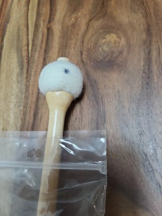 Baquetas Timbales de Madera con Bolas Blancas