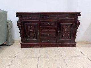 Mueble vintage de madera y mármol