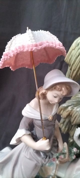 Figura Lladro Grande Mujer Paraguas