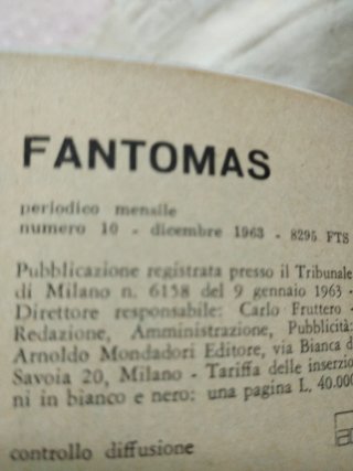 5 Gialli Fantomas 1963/64