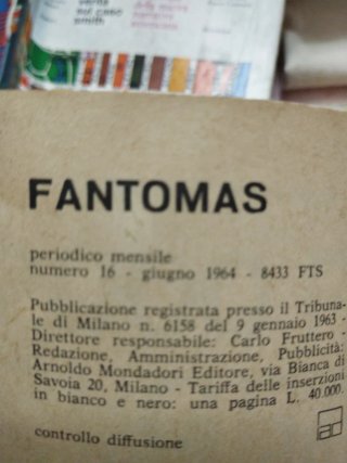 5 Gialli Fantomas 1963/64
