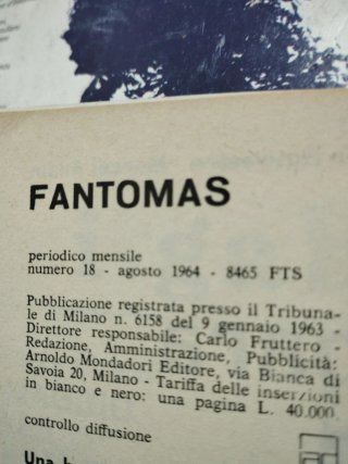 5 Gialli Fantomas 1963/64