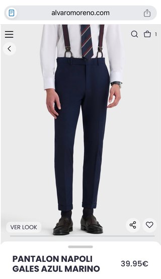 Pantalón de traje azul Alvaro Moreno Talla L