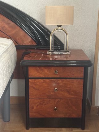 Conjunto cabecero y mesillas madera