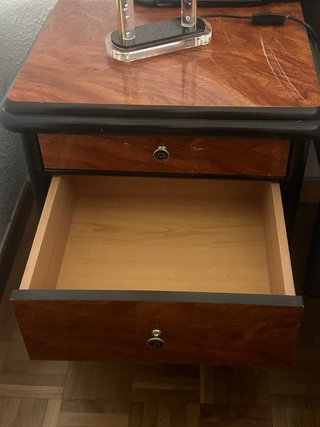 Conjunto cabecero y mesillas madera