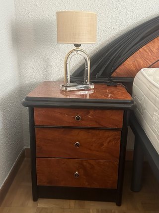 Conjunto cabecero y mesillas madera